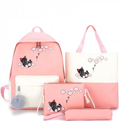 3007-1 роз Комплект сумок для девочек (39х29х12)