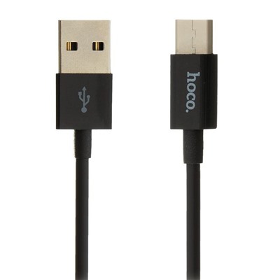 Кабель USB - micro USB Hoco X23 Skilled  100см 2,1A  (black)