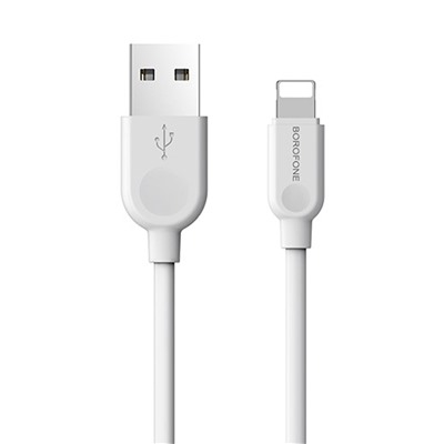 Кабель USB - Apple lightning Borofone BX14  300см 2,4A  (white)