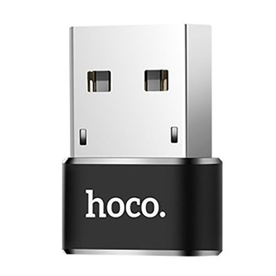 Переходник USB - Type-C Hoco UA6 USB to Type-C converter (black)