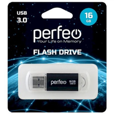 USB 3.0-флеш-накопитель PERFEO 32GB C14 Black metal series