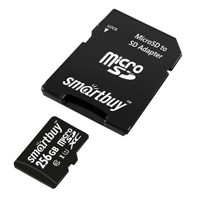 Карта флэш-памяти MicroSD 256 Гб Smart Buy +SD адаптер (class 10) UHC-1