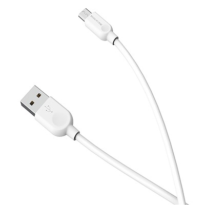 Кабель USB - micro USB Borofone BX14 (повр. уп)  100см 2,4A  (white)