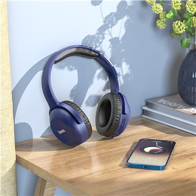 Bluetooth-наушники полноразмерные Hoco W40 (повр. уп.) (blue)