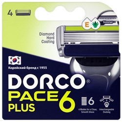 Кассеты для бритвы DORCO PACE-6 PLUS (4 шт.), SXA5040