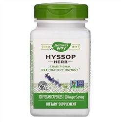 Nature's Way, Hyssop Herb, 450 mg, 100 Vegan Capsules