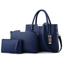 Комплект сумок из 3 предметов, арт А7, цвет:синий