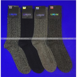 ЦЕНА ЗА 4 ПАРЫ: LIMAX носки мужские шерсть с рисунком