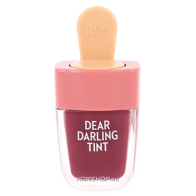 Увлажняющий гелевый тинт для губ Dear Darling Etude House PK004, Корея, 4,5 г Акция