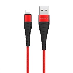 Кабель USB - Apple lightning Borofone BX32 Munificent  100см 2,4A  (red)