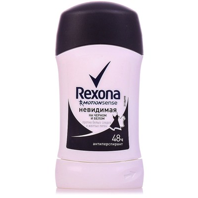 Дезодорант Стик Rexona Антиперспирант Невидимая на черной и белой одежде 40 мл