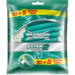 Станок для бритья одноразовый Schick (Wilkinson Sword) EXTRA-2 Sensitive (10+5шт.)