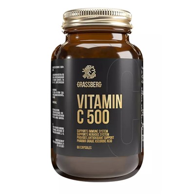 Биологически активная добавка к пище Vitamin C 500 мг, 60 капсул