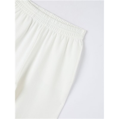 Однотонные спортивные брюки Белая шерсть