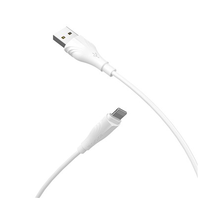 Кабель USB - Apple lightning Borofone BX18  100см 2,4A  (white)