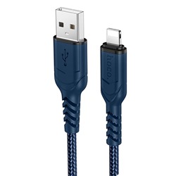 Кабель USB - Apple lightning Hoco X59 Victory PD (повр. уп.)  100см 2,4A  (blue)