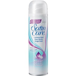 Гель для бритья Джиллетт(ʤɪˈlet) Satin Care Dry Skin c Маслом Ши 200мл для женщин