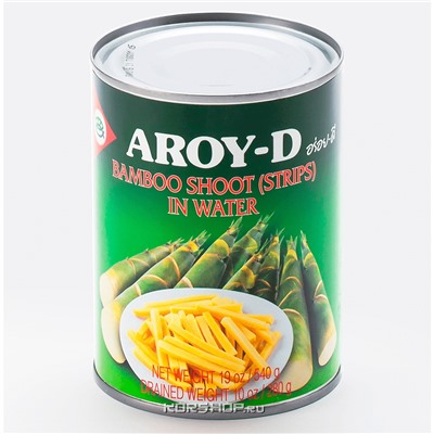 Ростки бамбука (соломка) AROY-D Bamboo Shoot (Strips) in Water 540 г Акция