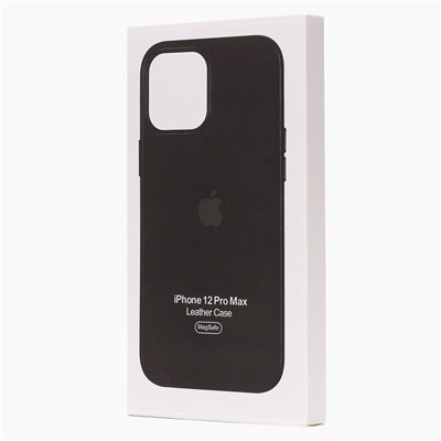 Чехол-накладка ORG SM002 экокожа SafeMag для "Apple iPhone 12 Pro Max" (black)