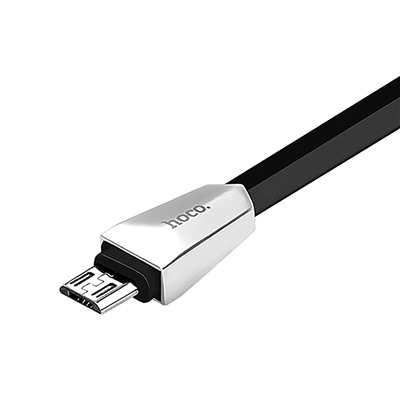 Кабель USB - micro USB Hoco X4 Zinc alloy rhombic (повр. уп.)  120см 2,4A  (black)