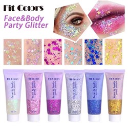 Fit Colors Набор глиттеров для лица, тела и волос Party Glitter