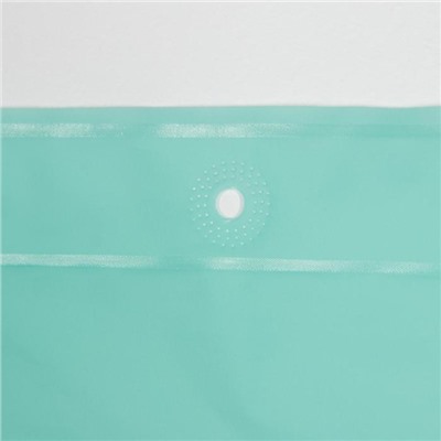 Набор для ванной SAVANNA «Селест»: штора 180×180 см, ковёр 38×69 см, цвет морской волны
