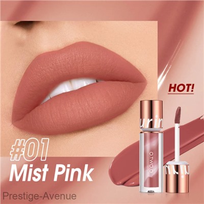 Водостойкая матовая помада O.TWO.O New Trending Lip Gloss Marbling Water Proof Matt Finish Lip Stick SC057 #01 Mist Pink