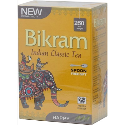 Bikram. Купаж Ассам и Дарджилинг + ложка 250 гр. карт.пачка