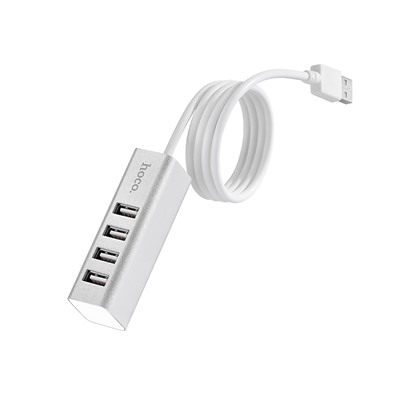 Хаб USB Hoco HB1 USB-4USB (80cm) (silver)
