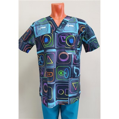 Куртка медицинская мужская М-286-12357 ткань Поплин