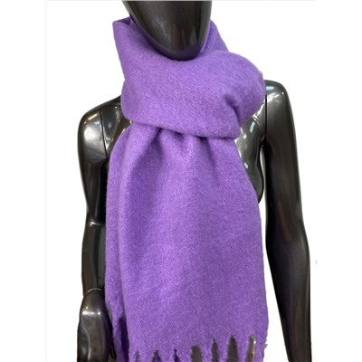 Мохеровый длинный объемный шарф цвет фиолетовый