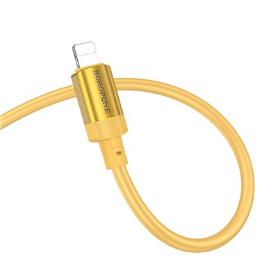 Кабель USB - Apple lightning Borofone BX108 (повр.уп) 12W 100см 2,4A  (gold)