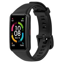 Ремешок - Honor Band 6 силикон на кнопке (black)