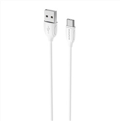 Кабель USB - Type-C Borofone BX19 (повр. уп) 20W 100см 3A  (white)