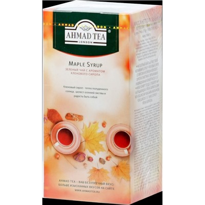 AHMAD TEA. Flavoured Collection. Maple Syrup 50 гр. карт.пачка, 25 пак.