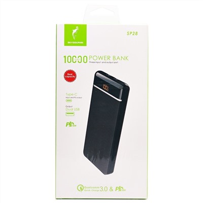 Внешний аккумулятор SKYDOLPHIN SP28 10 000mAh Micro/Type-C/USB2 (white)