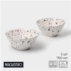 Набор салатников фарфоровых Magistro Terazzo, 700 мл, 16×7,4 см, 2 шт