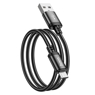 Кабель USB - micro USB Hoco X89 Wind (повр. уп.)  100см 2,4A  (black)