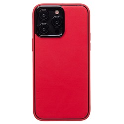 Чехол-накладка - PC084 экокожа для "Apple iPhone 14 Pro Max" (red) (219686)