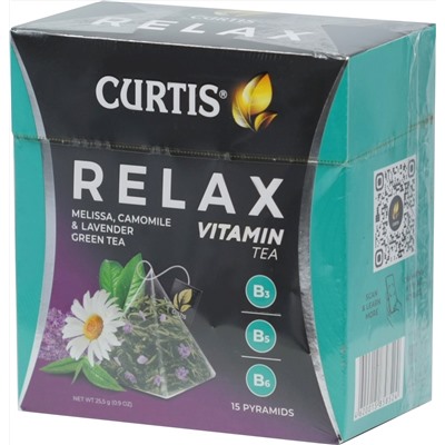 CURTIS. Relax tea (пирамидки) карт.пачка, 15 пак.