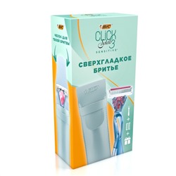 Станок для бритья BiC Soleil Click-3 Sensitive (+2 кассеты) для женщин (+Чехол)