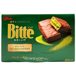 Печенье со вкусом Матча в шоколаде Bitte Glico, Япония, 120 г. Срок до 31.07.2024.Распродажа