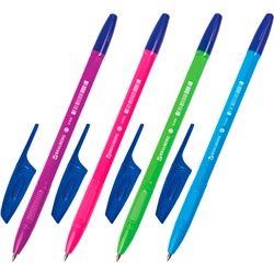 Ручка шарик синий BRAUBERG X-333 NEON SOLID 142831 в Екатеринбурге