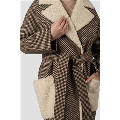 02-3155 Пальто женское утепленное (пояс)
