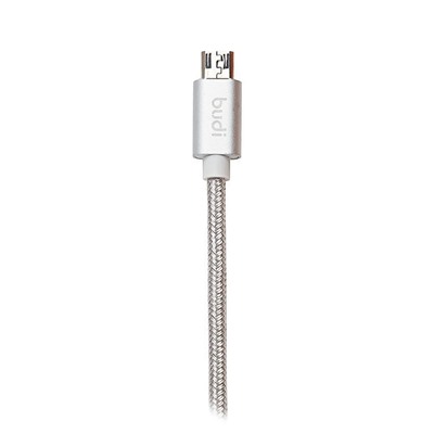 Кабель USB - Apple lightning budi M8J180 (повр. уп)  100см 2A  (silver)