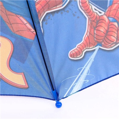 Зонт детский. Человек паук, синий, 8 спиц d=86 см