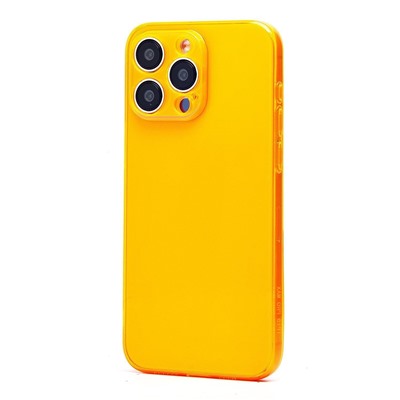 Чехол-накладка - SC344 для "Apple iPhone 15 Pro Max" (transparent/orange) (232002)