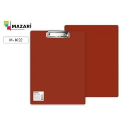 Планшет (доска с зажимом) А4 пластиковый, 1.5 мм, красный M-1622 Mazari