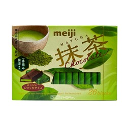 Шоколад со вкусом зелёного чая 26 blocks Matcha Meiji, Япония, 120 г Акция