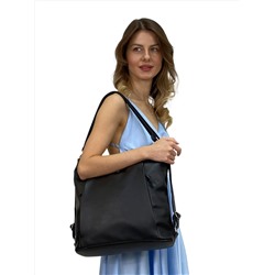 Женская сумка шоппер из искусственной кожи, цвет черный